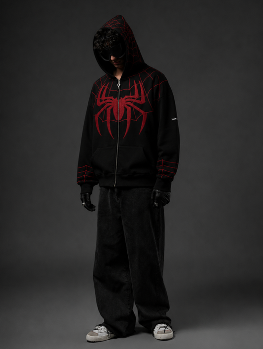 Premium Black Spiderman Hoddie