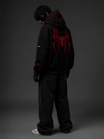 Premium Black Spiderman Hoddie