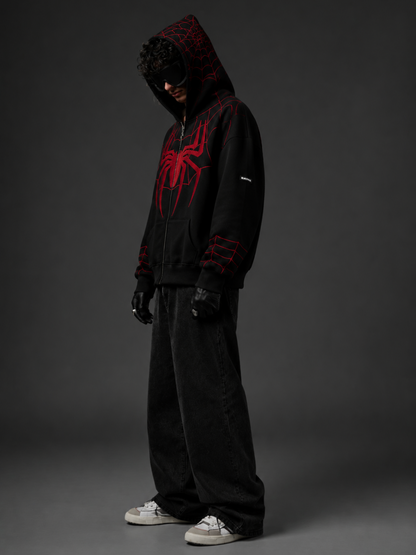 Premium Black Spiderman Hoddie