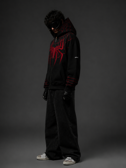 Premium Black Spiderman Hoddie