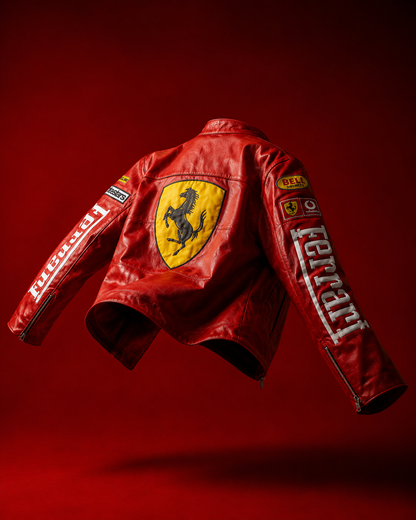 Red Racing Leather Jacket –