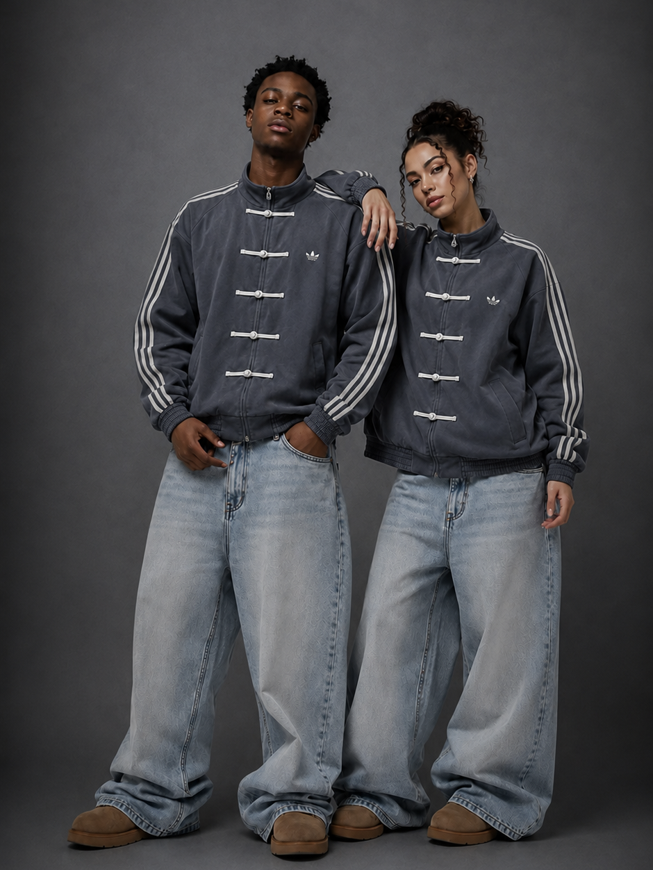 Premium Adidas Gray CNY Jacket