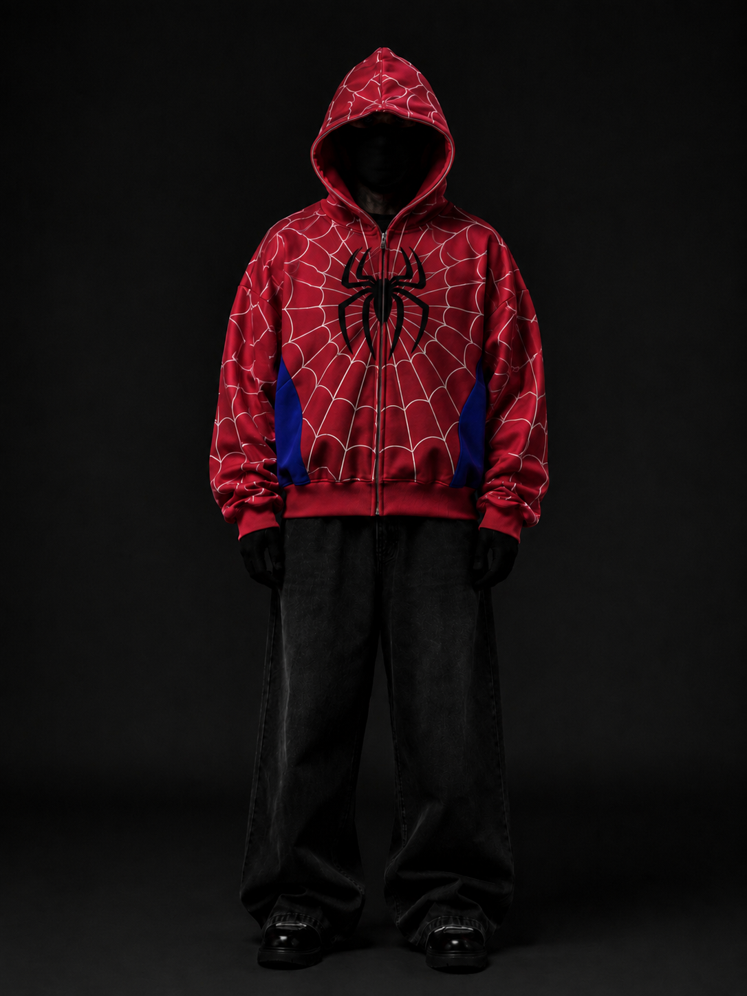 Red Spider Zip Up Hoodie