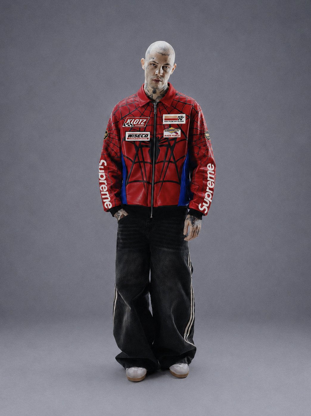 Supreme Spiderman Leather Jacket