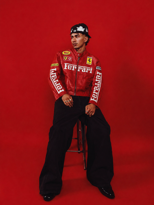 Red Racing Leather Jacket –