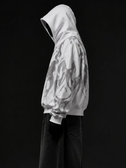 Premium White Depth Hoodie
