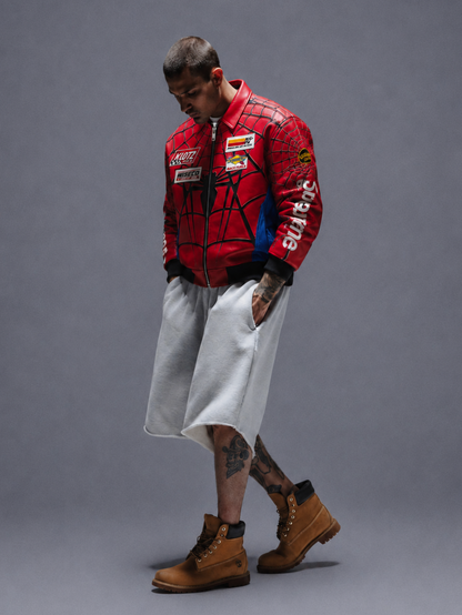 Supreme Spiderman Leather Jacket