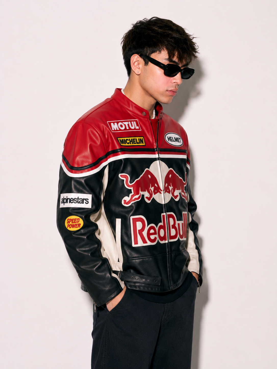 Red Bull Leather Jacket – Premium F1 Racing Style