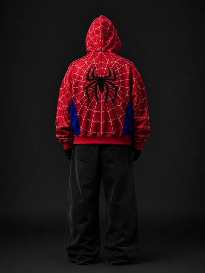Red Spider Zip Up Hoodie
