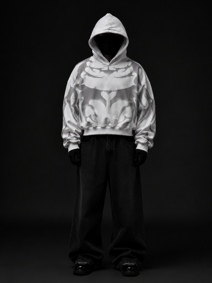 Premium White Depth Hoodie