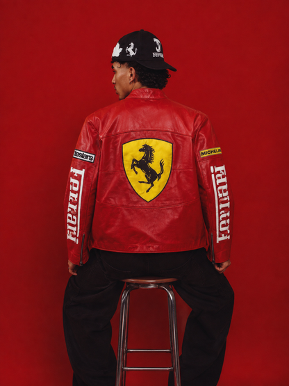 Red Racing Leather Jacket –