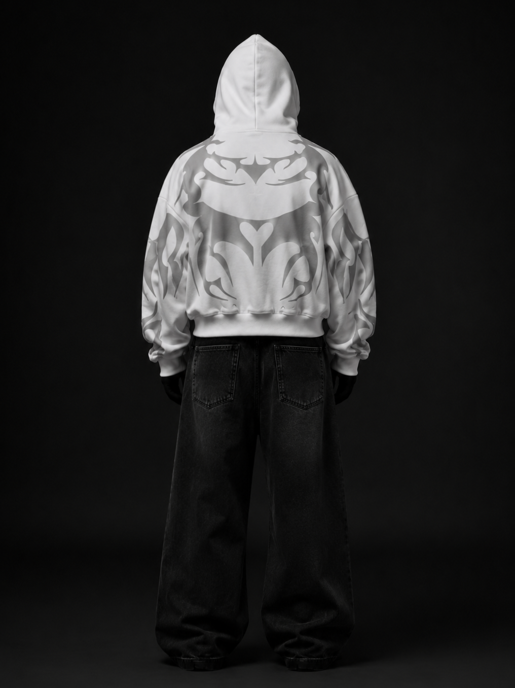 Premium White Depth Hoodie