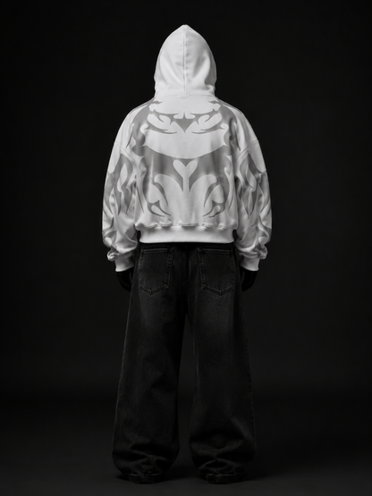 Premium White Depth Hoodie